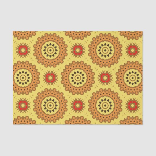 装飾ボホシックなモザイク幾何学模様 薄葉紙 (正面)