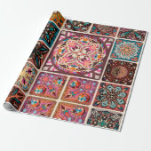 装飾マンダラのシームレスなパターン。ヴィンテージ ラッピングペーパー (アンロールド)