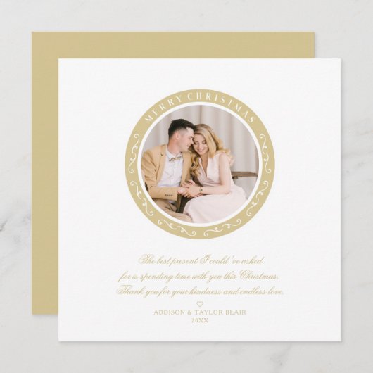 装飾ミニマルクラシックリストのクリスマスイブ写真 (正面/裏面)