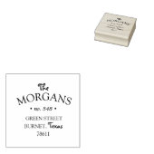 装飾ミニマルスクリプト差出人住所スタンプ ラバースタンプ (押印)