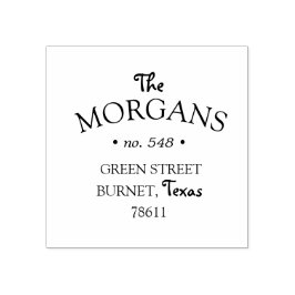 装飾ミニマルスクリプト差出人住所スタンプ ラバースタンプ