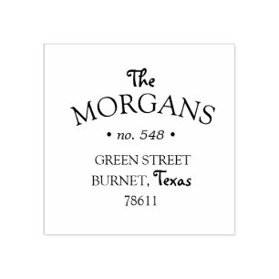 装飾ミニマルスクリプト差出人住所スタンプ ラバースタンプ