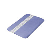 装飾メイブグリーンホワイトとピンクアクセント バスマット (アングル)