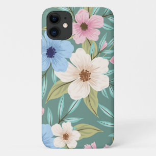 装飾モザイクフラワー iPhone 11 ケース