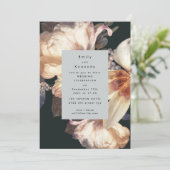 装飾モダンされたロマンチックな花模様結婚ズ 招待状 (スタンド正面)