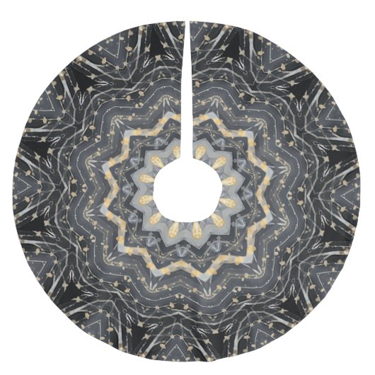 装飾モダンホリデーツリースカート ブラッシュドポリエステルツリースカート (正面)