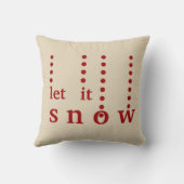 装飾モダンレット雪タイポグラフィ クッション (裏面)