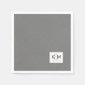 装飾モダン型結婚Pinstried ID887 スタンダードカクテルナプキン (正面)