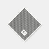 装飾モダン型結婚Pinstried ID887 スタンダードカクテルナプキン (角)