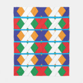 装飾モダン幾何カラフルパターン フリースブランケット (正面)