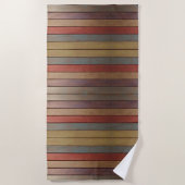 装飾モダン的ストライププリント ビーチタオル (正面)