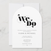 装飾モダン結婚のアーチID887 招待状 (正面)