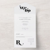 装飾モダン結婚ID887 オールインワン招待状 (内側)