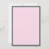 装飾モダン赤面結婚ズ 招待状 (裏面)