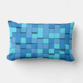装飾モダン青アクセント枕 ランバークッション (正面)