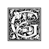 装飾モノグラム文字G ラバースタンプ (インプリント)