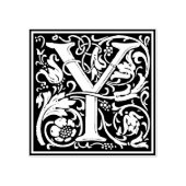 装飾モノグラム文字Y ラバースタンプ (インプリント)