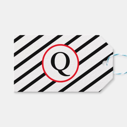 装飾モノグラム ギフトタグ (正面(横))