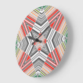 装飾ライン：シームレストライプのスな背景 ラージ壁時計 (傾斜)