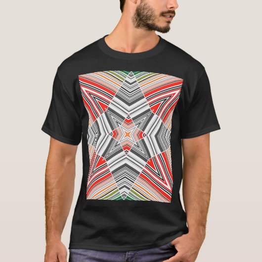 装飾ライン:シームレストライプのスな背景 Tシャツ (正面)