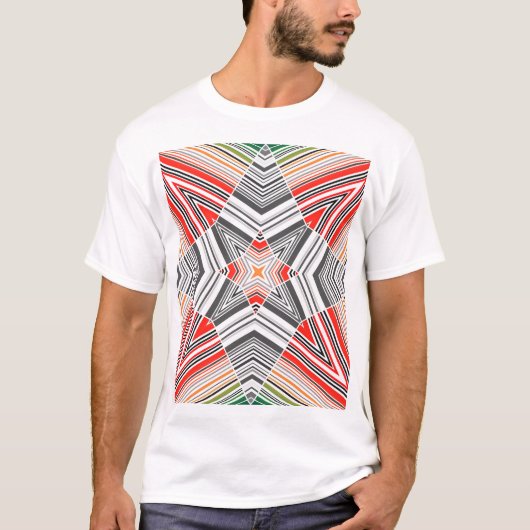 装飾ライン：シームレストライプのスな背景 Tシャツ (正面)