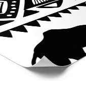 装飾ラクダのシームレスパターンデザイン ポスター (角)