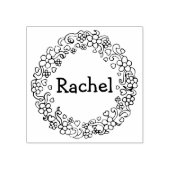 装飾リースの文字名文字スタンプ ラバースタンプ (インプリント)