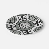 装飾ルネッサンスロゼットタイルデザイン ペーパープレート (アングル)