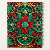 装飾レッドグリーンホリデイ プランナー手帳 (裏面)