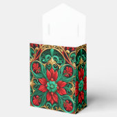 装飾レッドグリーンホリデーギフトボックス フェイバーボックス (オープン)