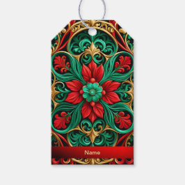 装飾レッドグリーンホリデーギフトラベル ギフトタグ