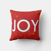 装飾レッド&ホワイトウィッシュ&ジョークリスマス クッション (裏面)