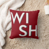装飾レッド&ホワイトウィッシュ&ジョークリスマス クッション (ブランケット)