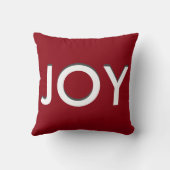 装飾レッド&ホワイトウィッシュ&ジョークリスマス クッション (裏面)