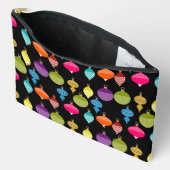 装飾レトロクリスマス装飾ボール アクセサリーポーチ (見開き)