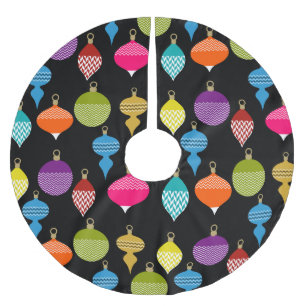 装飾レトロクリスマス装飾ボール ブラッシュドポリエステルツリースカート