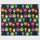 装飾レトロクリスマス装飾ボール ラッピングペーパー (フラット)