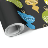 装飾レトロクリスマス装飾ボール ラッピングペーパー (ロールコーナー)