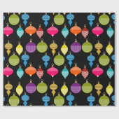 装飾レトロクリスマス装飾ボール ラッピングペーパー (フラット)