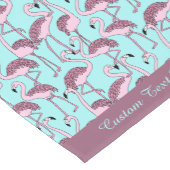 装飾レトロピンクフラミンゴストロピカルエキゾチック ショートテーブルランナー (コーナー)