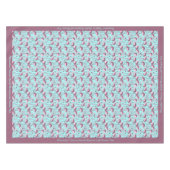 装飾レトロピンクフラミンゴストロピカルエキゾチック テーブルクロス (正面(横))