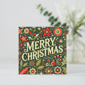 装飾レトロメリークリスマス シーズンカード (スタンド正面)