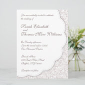 装飾レース結婚式招待状 招待状 (スタンド正面)