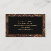 装飾ヴィンテージアンティークレザー金ゴールド 名刺 (裏面)