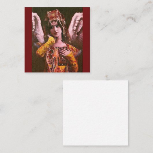 装飾ヴィンテージエンジェル割引カード 割引カード (正面/裏面)