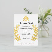 装飾ヴィンテージスタイル 箔招待状ポストカード (立ち正面)