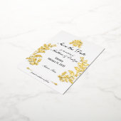 装飾ヴィンテージスタイル 箔招待状ポストカード (回転した状態)