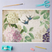 装飾ヴィンテージフローラ分離ティッシュペーパー 薄葉紙 (クラフト)