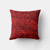 装飾ヴィンテージレッドローズフローラ クッション (裏面)