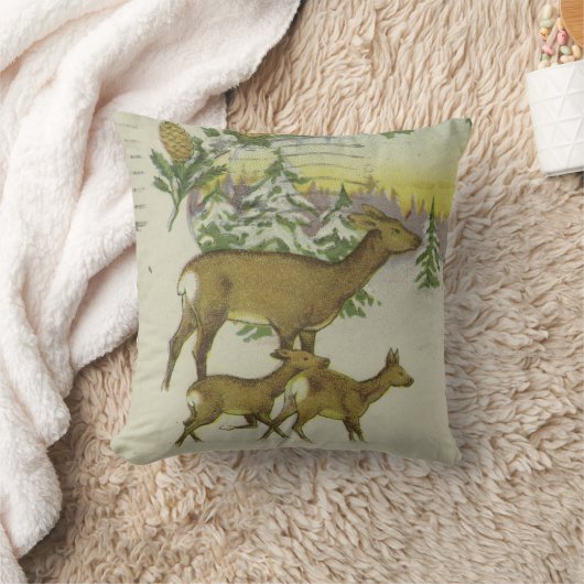 装飾ヴィンテージレトロメリークリスマス クッション (ブランケット)